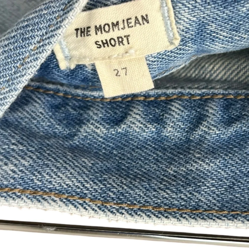Madewell Light Wash Bleached Distressed Cut Off The Mom‎ Jean Short Size 27